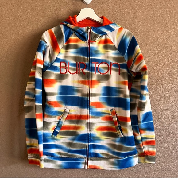 Burton Jackets & Blazers - Burton WB Peak Dry-Ride Multicolor Zip-Up Hoodie Size Large
